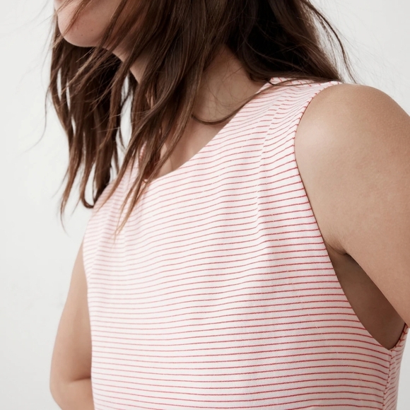 NWT Banana Republic Red And White Striped T-Shirt Mini Dress - Size M - Picture 7 of 8